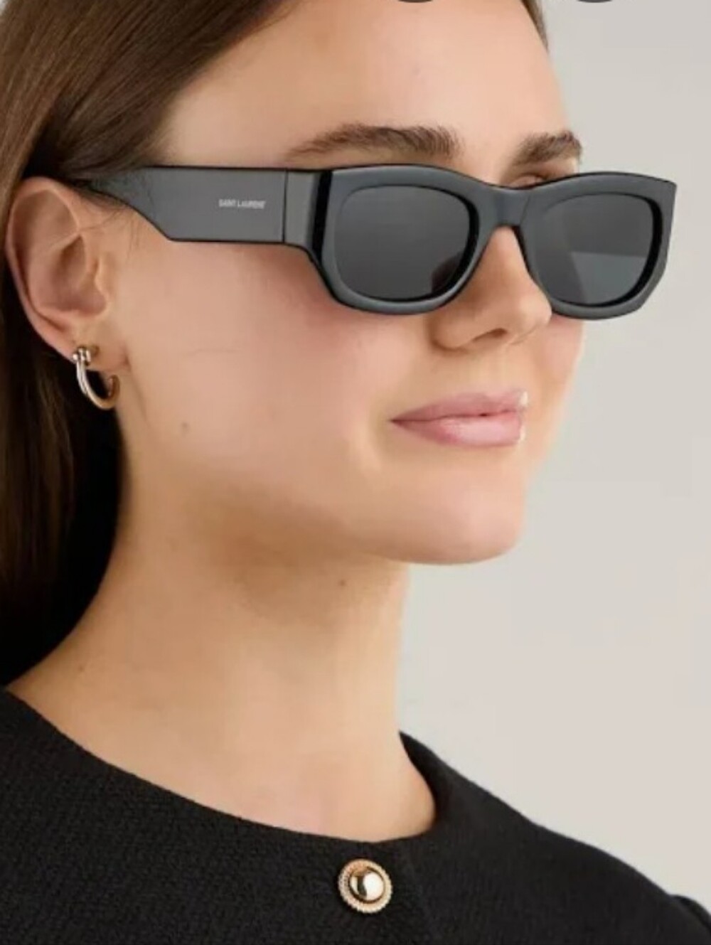 Saint Laurent SL713 001 Black Sunglasses New $325